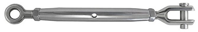 Closed Body Turnbuckle with Fork to Eye Ends- 316 Stainless Steel